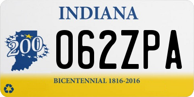 IN license plate 062ZPA