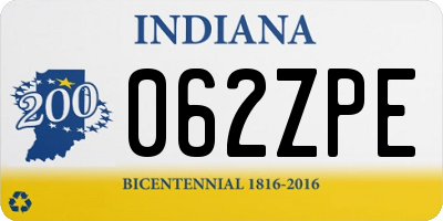IN license plate 062ZPE