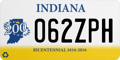 IN license plate 062ZPH