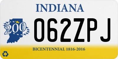IN license plate 062ZPJ