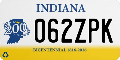 IN license plate 062ZPK