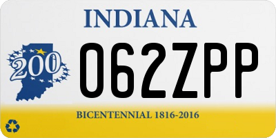 IN license plate 062ZPP