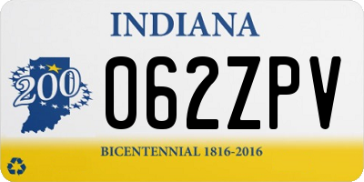 IN license plate 062ZPV