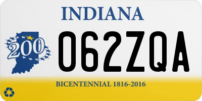 IN license plate 062ZQA