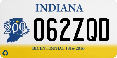 IN license plate 062ZQD
