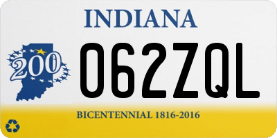 IN license plate 062ZQL