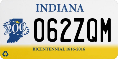 IN license plate 062ZQM