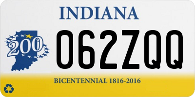 IN license plate 062ZQQ