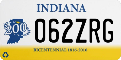 IN license plate 062ZRG