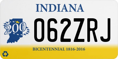 IN license plate 062ZRJ