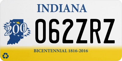 IN license plate 062ZRZ