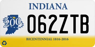 IN license plate 062ZTB
