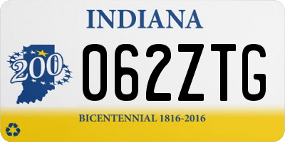 IN license plate 062ZTG