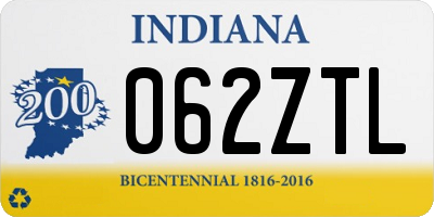 IN license plate 062ZTL
