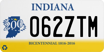 IN license plate 062ZTM