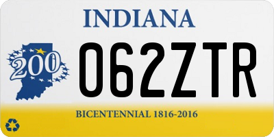 IN license plate 062ZTR