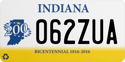 IN license plate 062ZUA