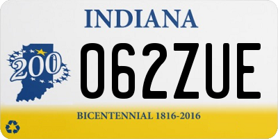 IN license plate 062ZUE
