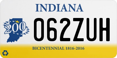 IN license plate 062ZUH