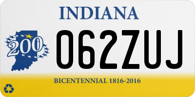 IN license plate 062ZUJ