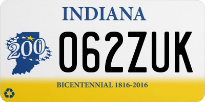 IN license plate 062ZUK