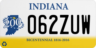 IN license plate 062ZUW