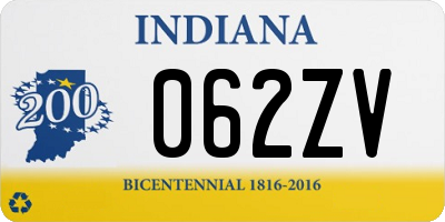 IN license plate 062ZV