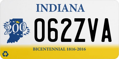IN license plate 062ZVA