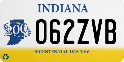 IN license plate 062ZVB