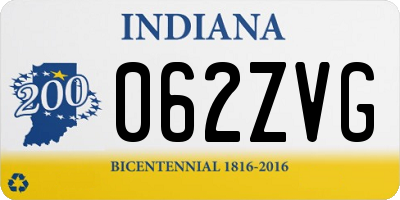 IN license plate 062ZVG