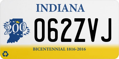 IN license plate 062ZVJ