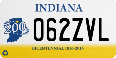 IN license plate 062ZVL