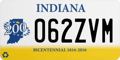 IN license plate 062ZVM