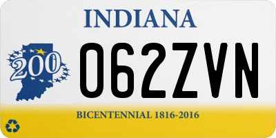 IN license plate 062ZVN