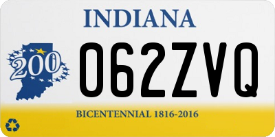 IN license plate 062ZVQ