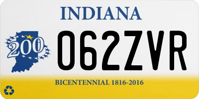 IN license plate 062ZVR