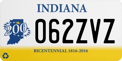 IN license plate 062ZVZ