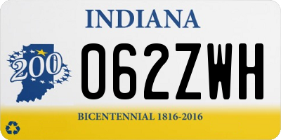 IN license plate 062ZWH