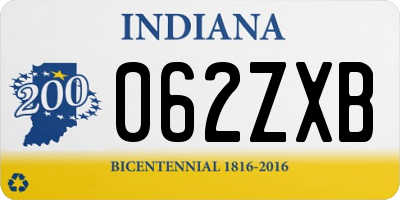 IN license plate 062ZXB