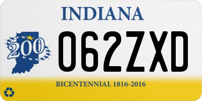 IN license plate 062ZXD