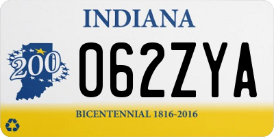 IN license plate 062ZYA