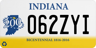 IN license plate 062ZYI