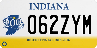 IN license plate 062ZYM