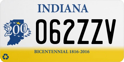 IN license plate 062ZZV