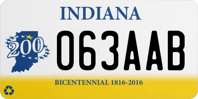 IN license plate 063AAB