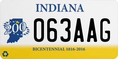 IN license plate 063AAG