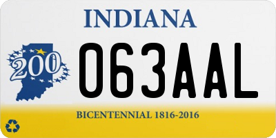 IN license plate 063AAL