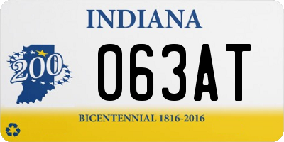 IN license plate 063AT