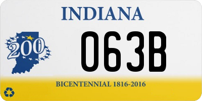 IN license plate 063B