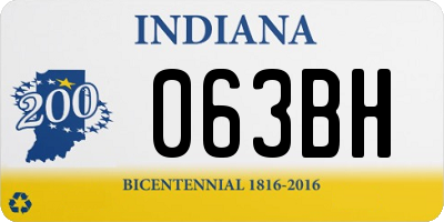 IN license plate 063BH